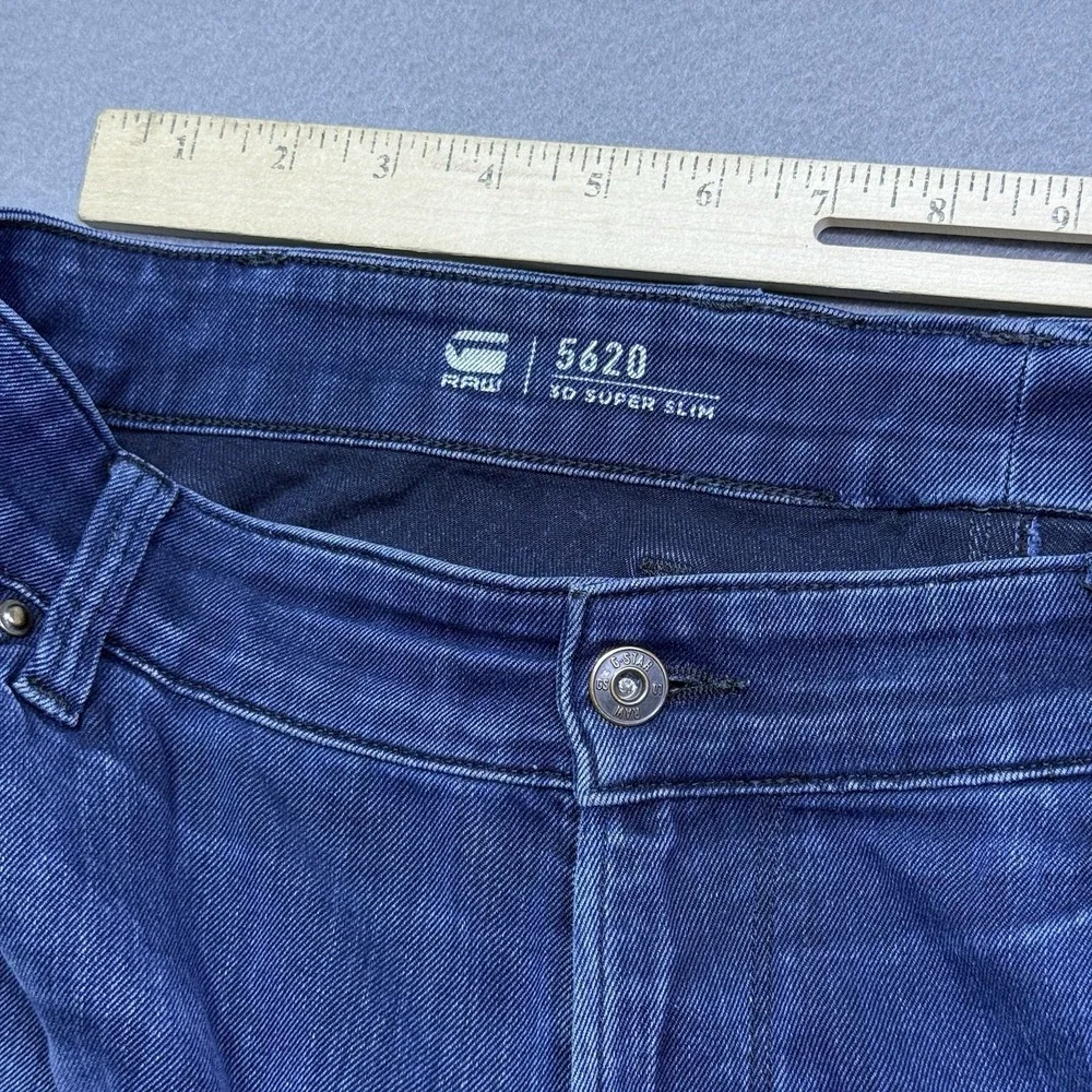 G Star Raw Jeans Mens 34x32 5620 3D Super Slim Tapered Stretch USA Streetwear